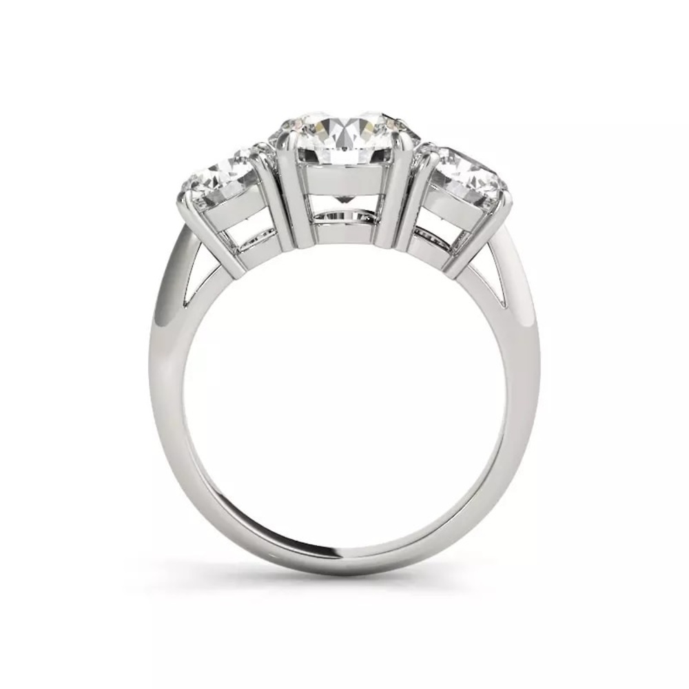 3Pcs 925 Silver Oval Cut 3 Stone Solitaire Ring - Picture 11 of 17
